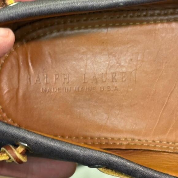 VGUC Rancourt & Co x Polo Ralph Lauren Boat Shoe Spectator Moc Maine USA 13 D